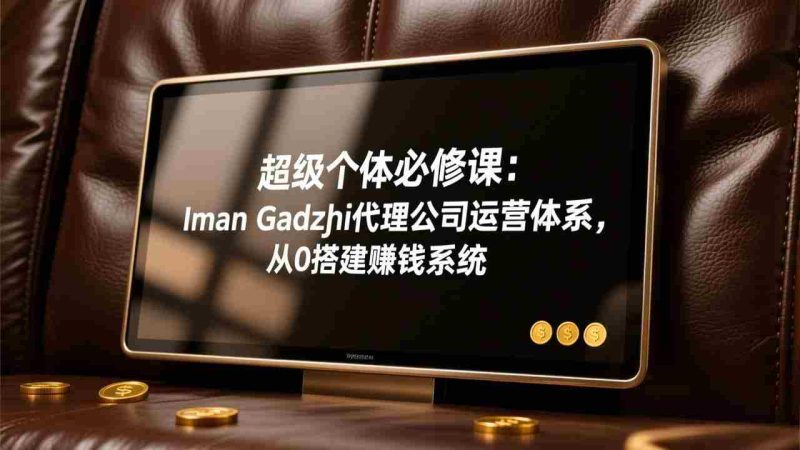 （17525期）超级个体必修课：Iman Gadzhi代理公司运营体系，从0搭建赚钱系统-轻创网