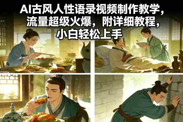 AI古风人性语录视频制作教学，流量超级火爆，附详细教程，小白轻松上手-轻创网