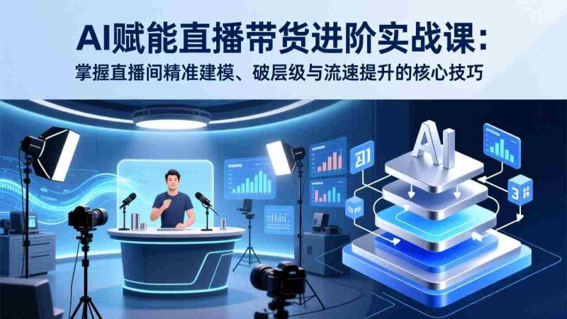 (17405期)AI赋能直播带货进阶实战课:掌握直播间精准建模、破层级与流速提升的核心技巧-轻创网
