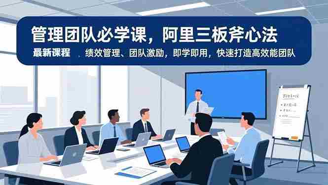 (16929期)管理团队必学课,阿里三板斧心法、绩效管理、团队激励,即学即用,快速打造高效能团队-轻创网