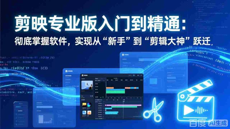(17321期)剪映专业版入门到精通:彻底掌握软件,实现从“新手”到“剪辑大神”跃迁-轻创网