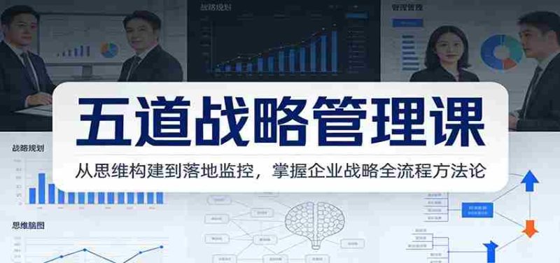 五道战略管理课：从思维构建到落地监控，掌握企业战略全流程方法论-轻创网