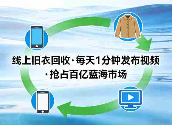 线上旧衣回收项目，我们给你提供视频，每天花一分钟发布视频，抢占百亿蓝海市场【揭秘】-轻创网