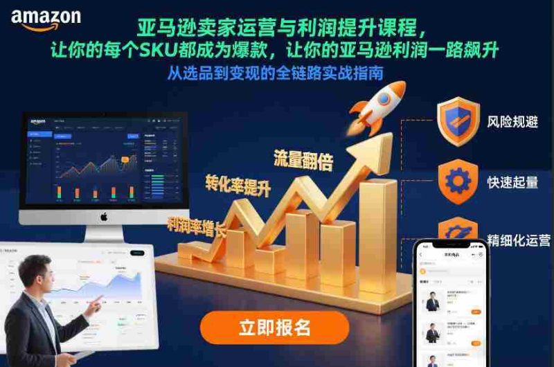 亚马逊卖家运营与利润提升课程，让你的每个SKU都成为爆款，让你的亚马逊利润一路飙升（更新12月）-轻创网