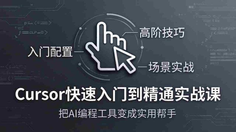 (17794期)Cursor快速入门到精通实战课:入门配置+高阶技巧+场景实战,把AI编程工具变成实用帮手-轻创网