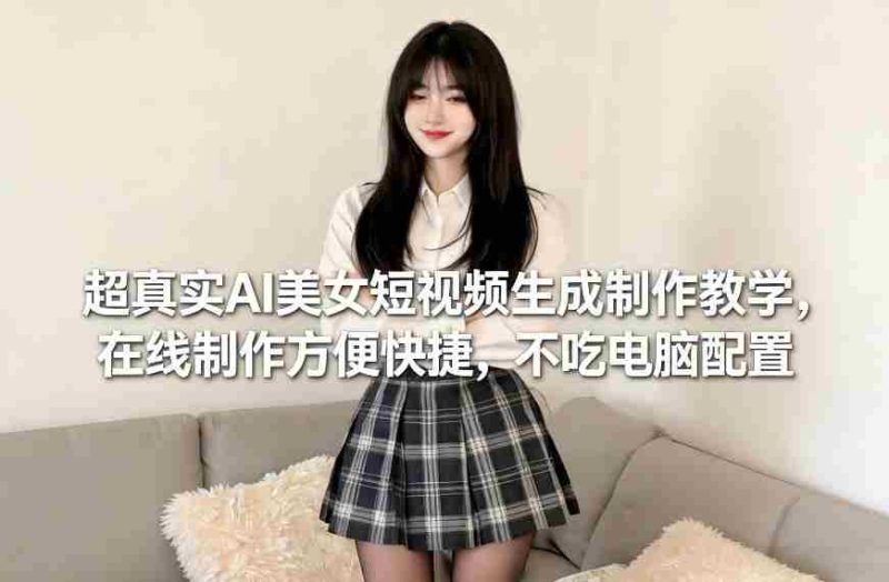 超真实AI美女短视频生成制作教学，在线制作方便快捷，不吃电脑配置，快速起号涨粉-轻创网
