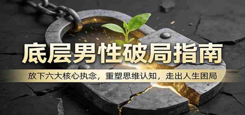 底层男性破局指南:放下六大核心执念,重塑思维认知,走出人生困局-轻创网