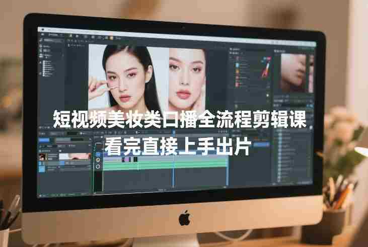 短视频美妆类口播全流程剪辑课,看完直接上手出片-轻创网