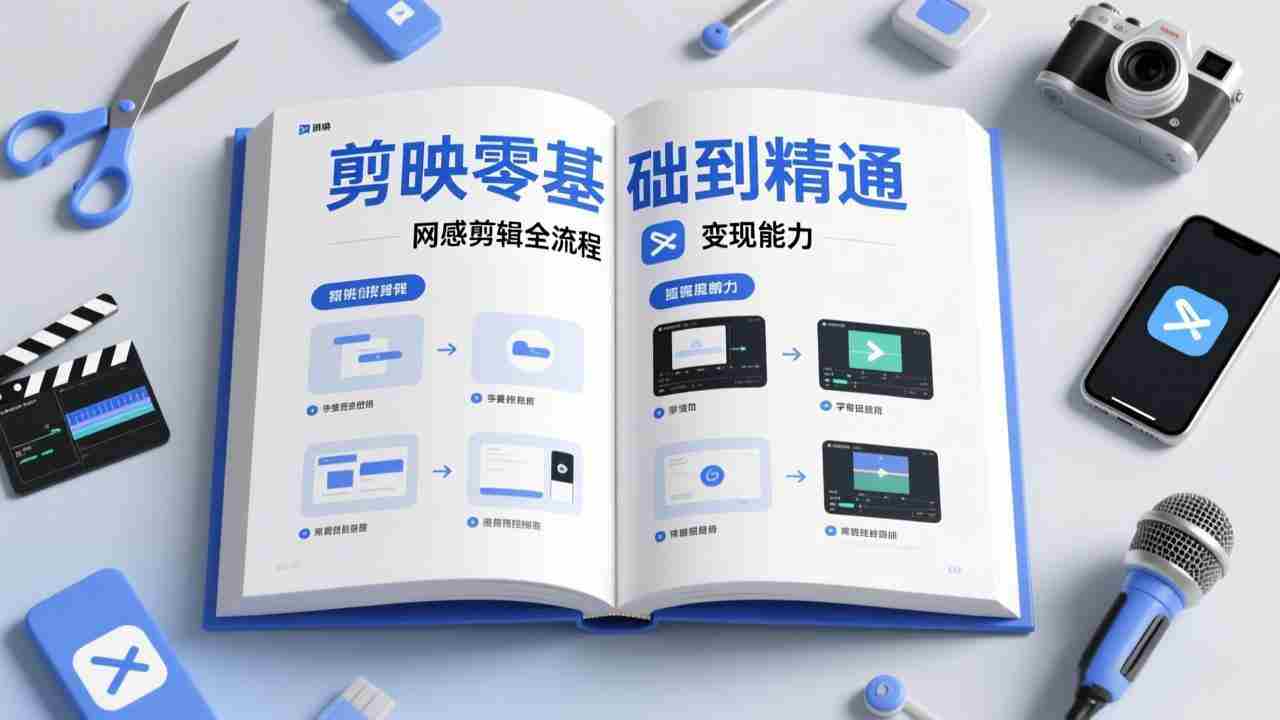 （17473期）剪映零基础也能快速上手，从入门到精通掌握网感剪辑全流程，掌握能直接变现的剪辑能力-轻创网