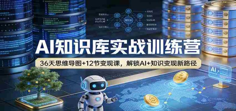 AI知识库实战训练营:36天思维导图+12节变现课,解锁AI+知识变现新路径-轻创网