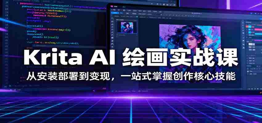 Krita AI 绘画实战课：从安装部署到变现，一站式掌握创作核心技能-轻创网