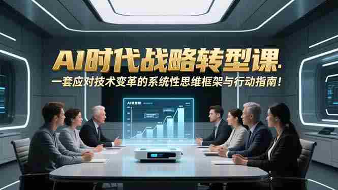 (16990期)AI时代战略转型课:一套应对技术变革的系统性思维框架与行动指南!-轻创网