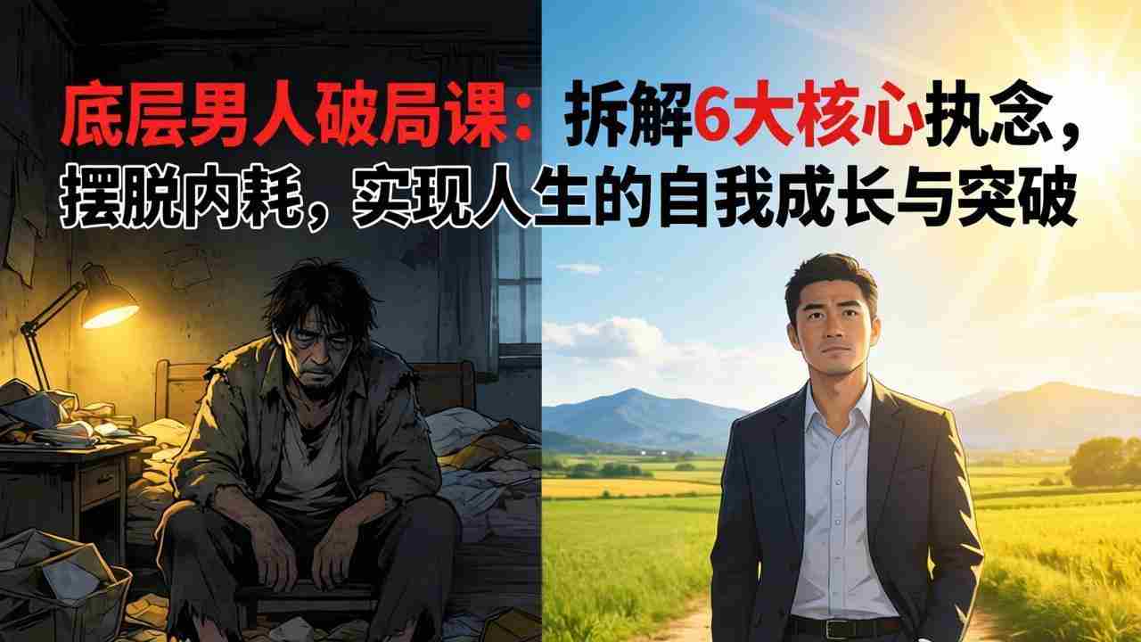 （17747期）付费文章：底层男人破局课：拆解 6 大核心执念，摆脱内耗，实现人生的自我成长与突破-轻创网