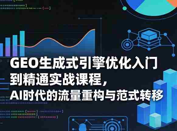 GEO生成式引擎优化入门到精通实战课程，AI时代的流量重构与范式转移-轻创网