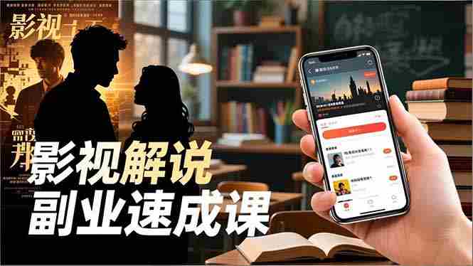 （16740期）Tk影视解说副业速成课，软件安装、全流程实操、爆款预设，新手两周变现-轻创网