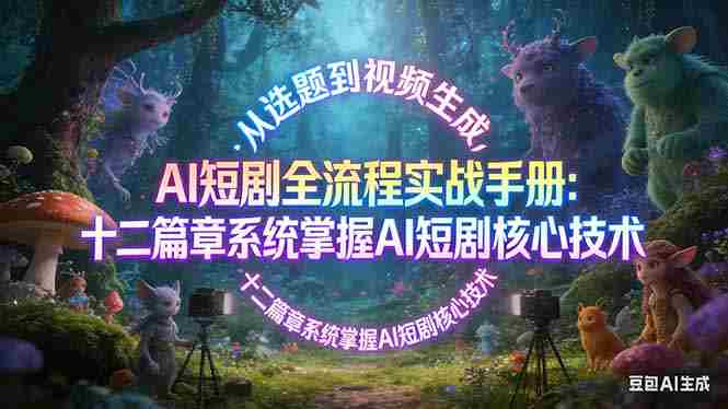 （17620期）AI 短剧全流程实战手册：从选题到视频生成，十二篇章系统掌握 AI 短剧核心技术-轻创网