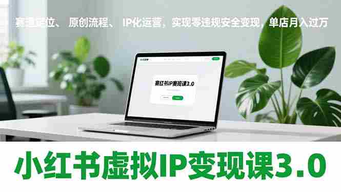 (17029期)小红书虚拟IP变现课3.0,赛道定位、原创流程、IP化运营,实现零违规安全变现,单店月入过万-轻创网