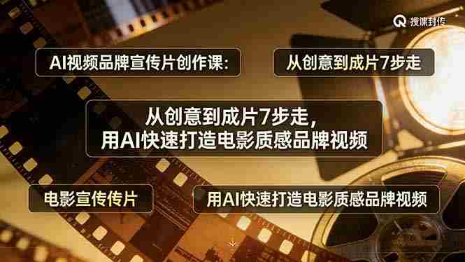 （17697期）AI视频品牌宣传片创作课：从创意到成片7步走，用AI快速打造电影质感品牌视频-轻创网