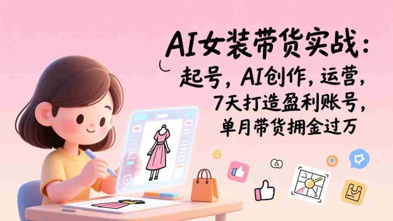 （17117期）AI女装带货实战班（更新）：起号，AI创作，运营，7天打造盈利账号，单月带货佣金过万-轻创网