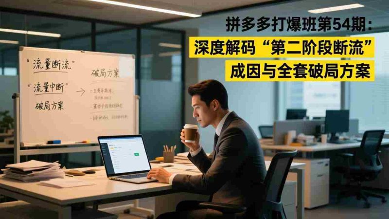 (17163期)拼多多打爆班第54期:深度解码“第二阶段断流”成因与全套破局方案-轻创网