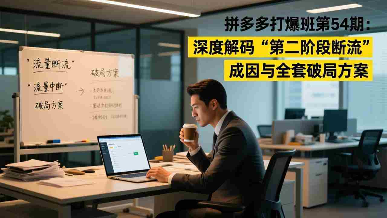 （17163期）拼多多打爆班第54期：深度解码“第二阶段断流”成因与全套破局方案-轻创网