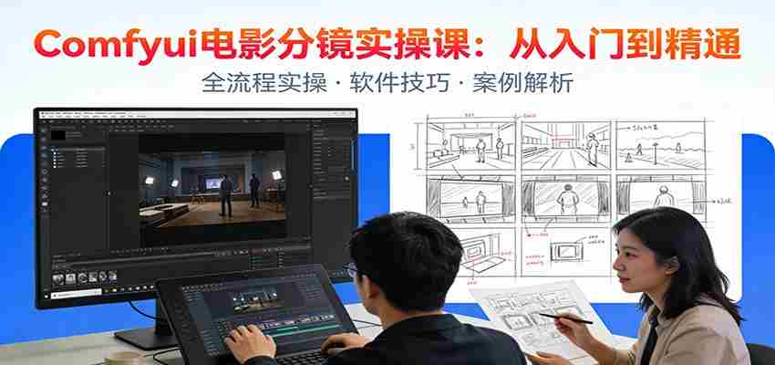 ComfyUI电影分镜实操课：分镜一致性，全流程AI视频制作，零基础也能做专业分镜-轻创网