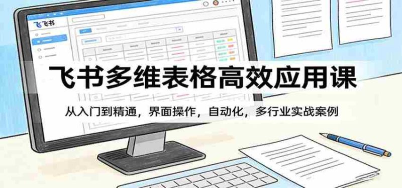 飞书多维表格高效应用课:从入门到精通,界面操作,自动化,多行业实战案例-轻创网