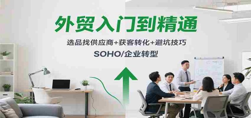 外贸入门到精通，选品找供应商+获客转化+避坑技巧，SOHO/企业转型-轻创网