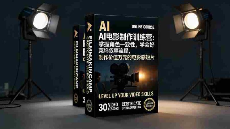 （17223期）AI电影制作训练营：掌握角色一致性，学会好莱坞叙事流程，制作价值万元的电影感短片-轻创网
