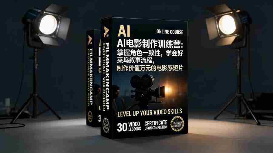 （17223期）AI电影制作训练营：掌握角色一致性，学会好莱坞叙事流程，制作价值万元的电影感短片-轻创网