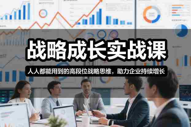 战略成长实战课,人人都能用到的高段位战略思维,助力企业持续增长-轻创网