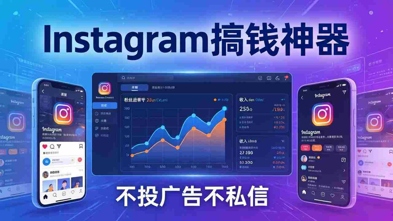 （17731期）Instagram搞钱神器：月涨6万粉+月入5万刀，不投广告不私信，靠算法+低价产品-轻创网