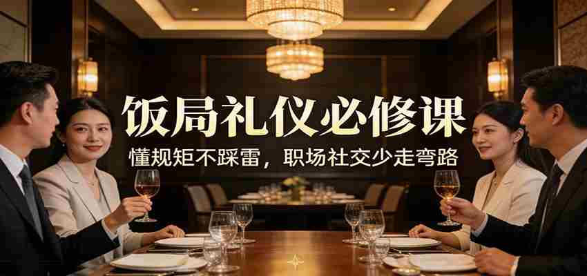 公众号收费文章：《饭局礼仪必修课：懂规矩不踩雷，职场社交少走弯路》-轻创网