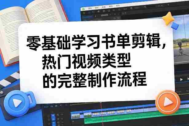 零基础学习书单剪辑，热门视频类型的完整制作流程（更新2026）-轻创网