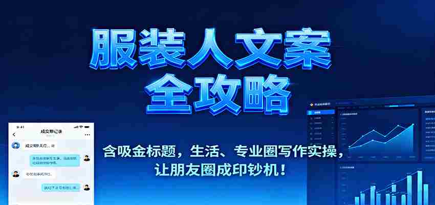 服装人文案全攻略，含吸金标题，生活、专业圈写作实操，让朋友圈成印钞机！-轻创网
