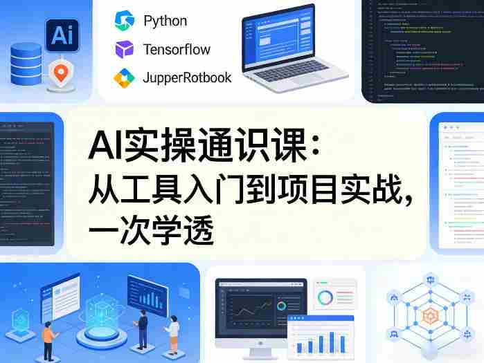 AI实操通识课，从工具入门到项目实战，一次学透-轻创网