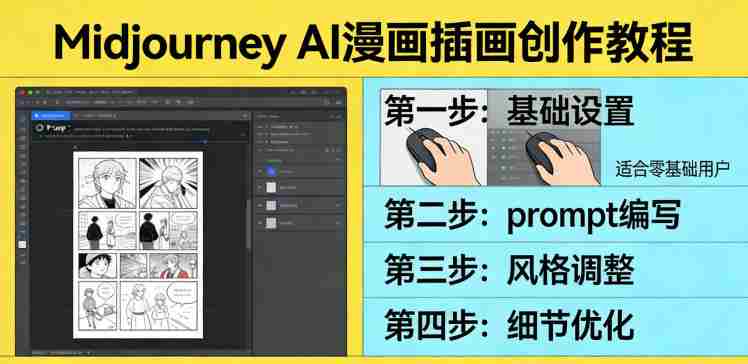 利用Midjourney AI人工智能轻松创作漫画插画教程，零基础创作完整漫画插画-轻创网
