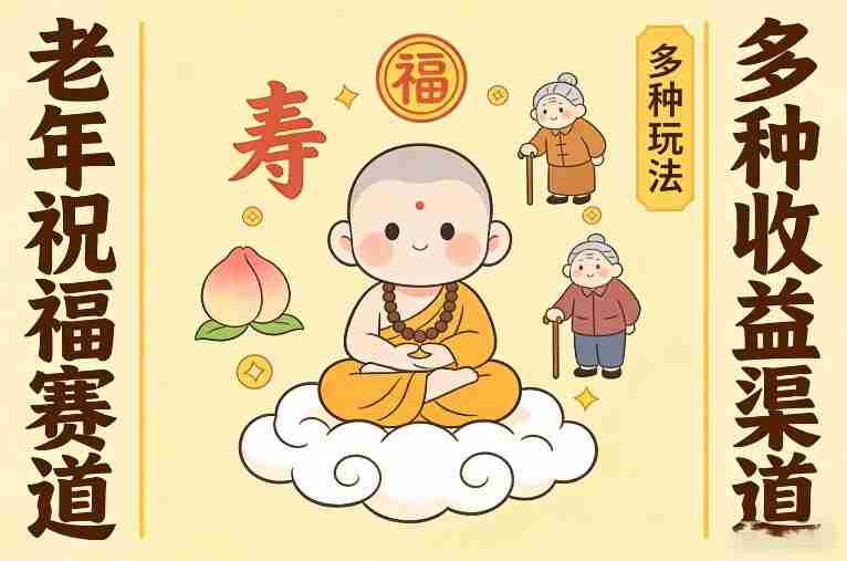 老年祝福赛道，漫画+小佛陀，多种玩法+多种收益渠道【附详细教程】-轻创网