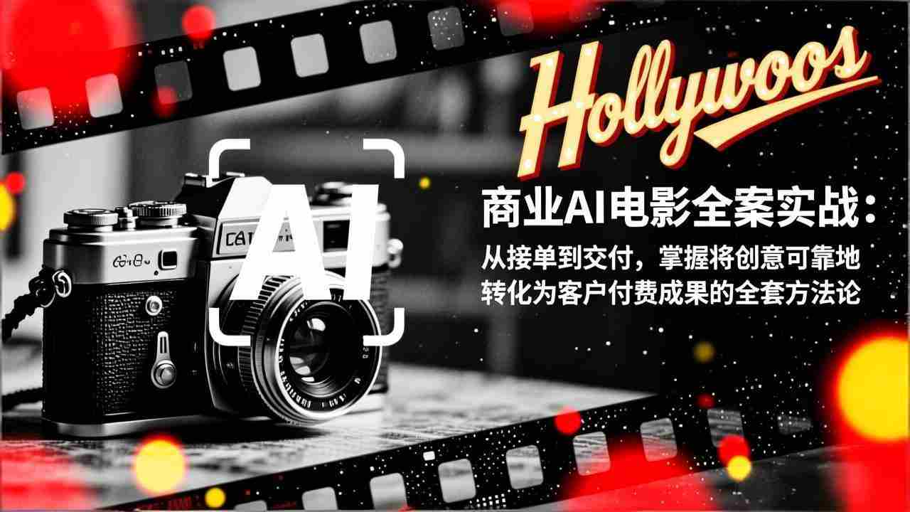 （17092期）商业AI电影全案实战：从接单到交付，掌握将创意可靠地转化为客户付费成果的全套方法论-轻创网