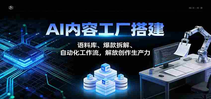 AI内容工厂搭建：语料库、爆款拆解、自动化工作流，解放创作生产力-轻创网