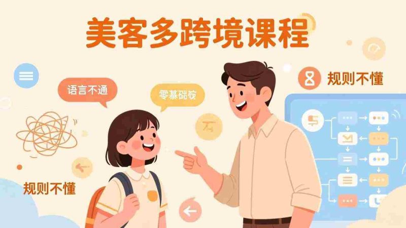 （17503期）怕语言不通、怕不懂规则？零基础小白也能做的美客多跨境课，手把手带你美客多开店稳赚-轻创网