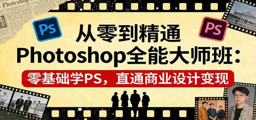 从零到精通Photoshop全能大师班：零基础学PS，直通商业设计变现-轻创网