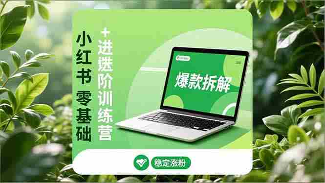 （16801期）小红书零基础+高阶训练营：安全养号、爆款拆解、长效运营，实现稳定涨粉与变现-轻创网