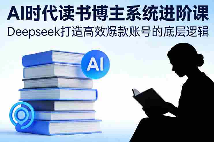 AI时代读书博主系统进阶课，Deepseek打造高效爆款账号的底层逻辑-轻创网