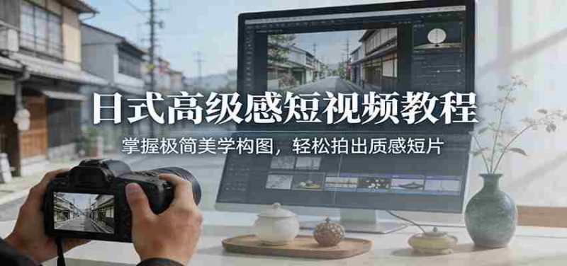 日式高级感短视频教程：掌握极简美学构图，轻松拍出质感短片-轻创网