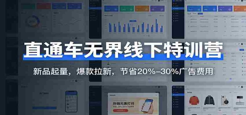 直通车无界线下特训营：新品起量，爆款拉新，节省20%-30%广告费用-轻创网