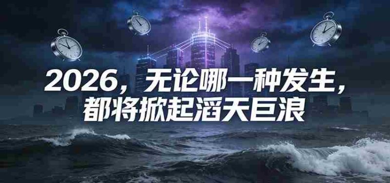 公众号付费文章:2026,无论哪一种发生,都将掀起滔天巨浪-轻创网