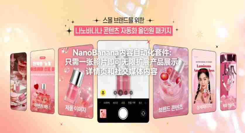 NanoBanana内容自动化套件：只需一张照片即可无限扩展产品展示、详情页和社交媒体内容！-轻创网