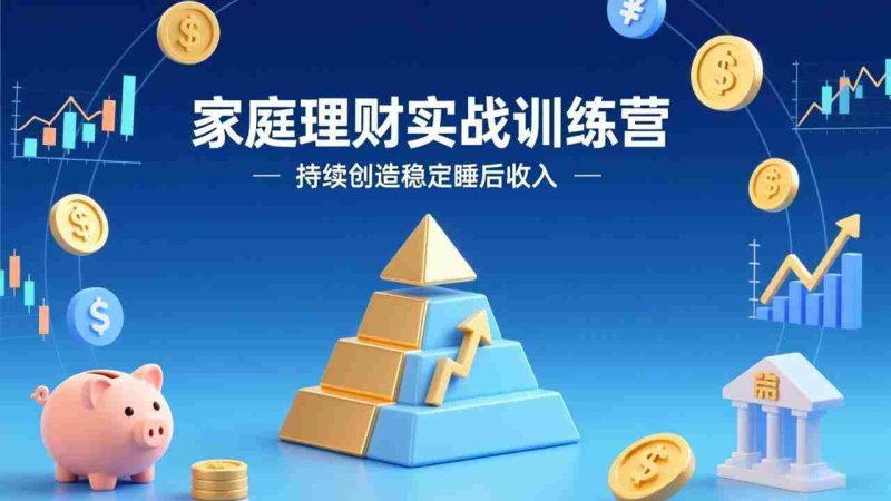 （17486期）家庭理财实战训练营：从0到1建体系，三阶进阶层层递进，助你持续创造稳定睡后收入-轻创网