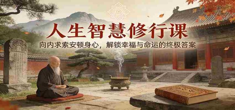 人生智慧修行课：向内求索安顿身心，解锁幸福与命运的终极答案-轻创网